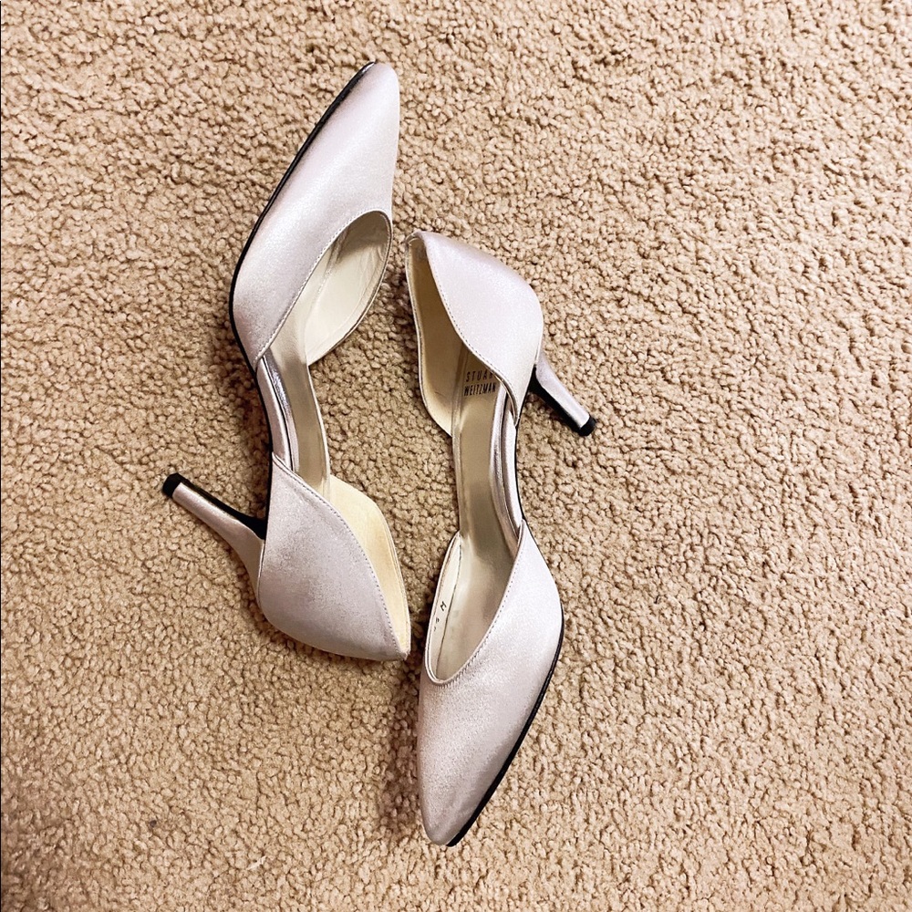 Stuart Weitzman Silver Pump